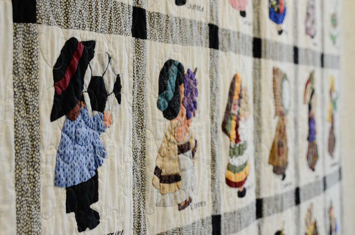 The Applique quilt titled " Join The Army and See the World, " by Eileen Udivich, is on display at the Veteran’s Art Show.  It is part of a gallery on the third floor of the City College West Sacramento Center. April 9, 2016. Christopher Williams, Staff Photographer. |chrisWexpress@gmail.com