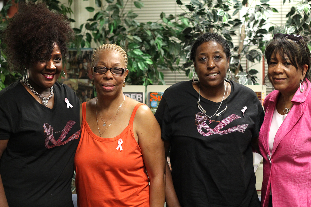 Rev. Tammie Denyse, Gloria Moody, Denise Elarms and Victoria Henderson came to support and speak about breast cancer during Breast Cancer Awareness month inside the Cultural Awarness Center.  Evan E. Duran | evaneduran@gmail.com