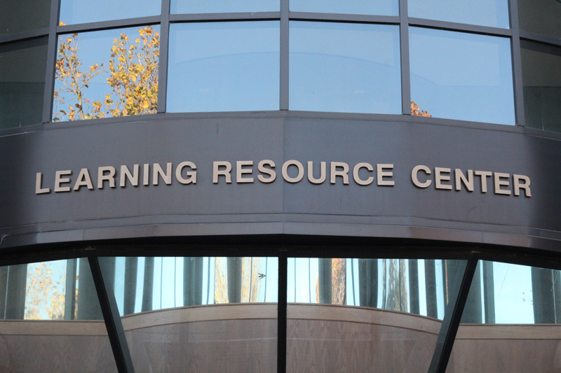 A sign of the Learning Resource Center.