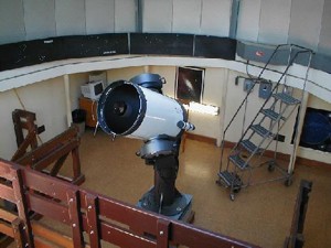 A telescope from the City College Observatory.