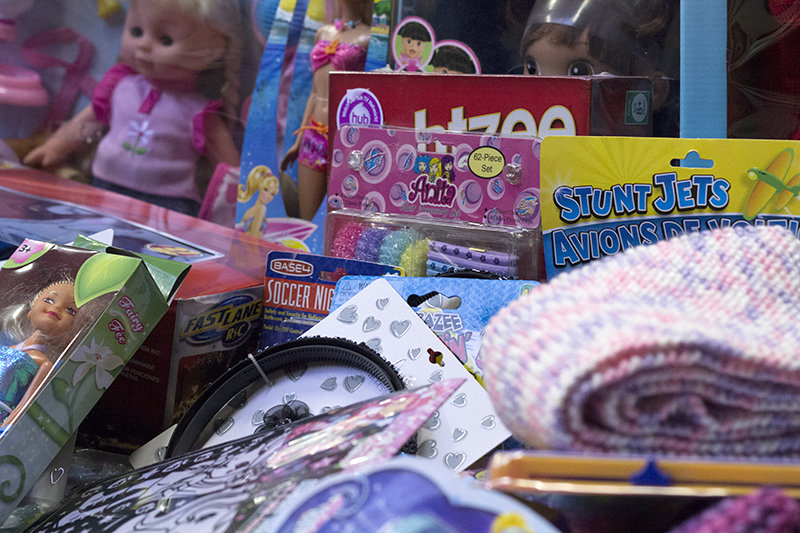 A variety of toys as part of the CAEB toy drive, 2012.