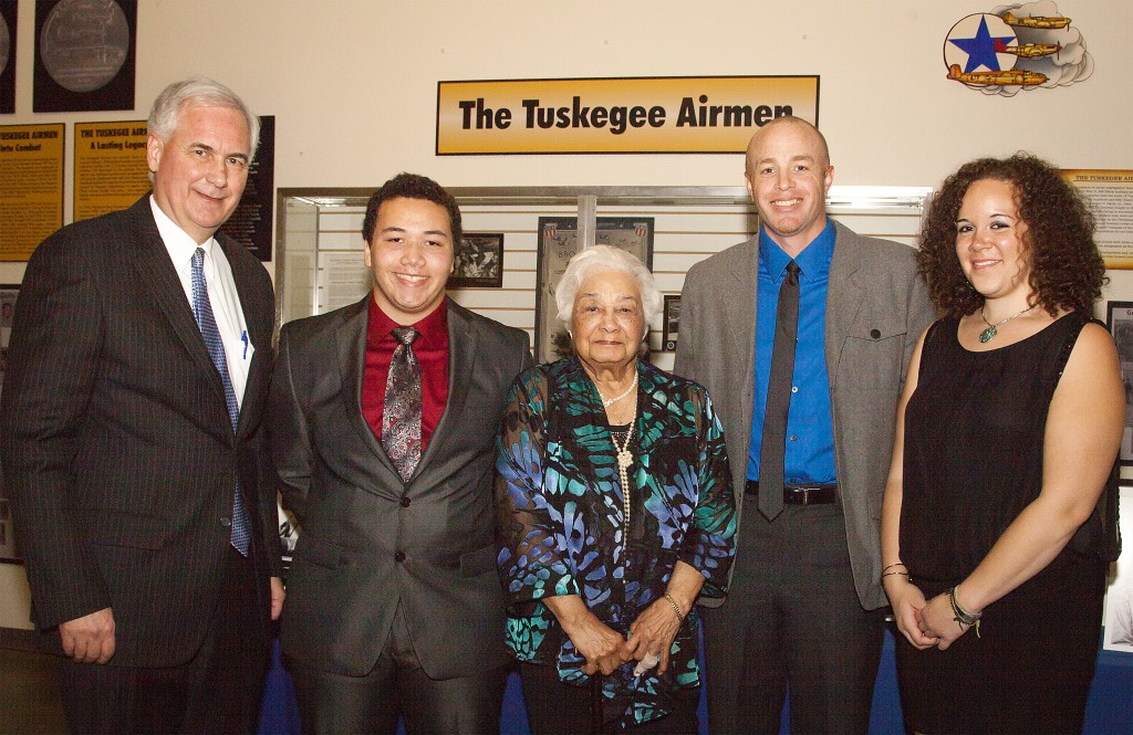 Roberts’ family poses with Congressman Tom McClintock, Nathaniel Roberts, Edith Roberts, Joshua Roberts, Maggie Green,  at the Tuskegee Airman, Spanky Roberts Chapter, 72nd Anniversary Gala Education Assistance Fundraiser at the Aerospace Museum of California on Nov. 23rd.

(Multimedia Editor/Dianne Rose/dianne.rose.express@gmail.com)