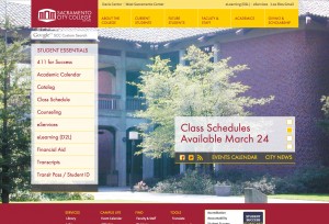 A screenshot of the new City College user-friendly website that will debut at the end of March.