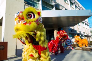 Eastern Ways Martial Arts preforming a lion dance to celebrate Chinese New Year at Sacramento City College's West Sacramento Campus's Five Year Anniversity Jan 29. Luisa Morco | Staff Photographer span id=