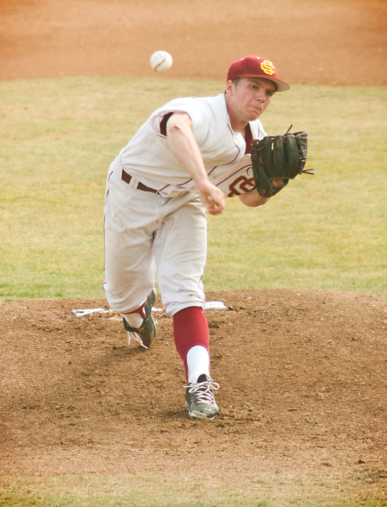 Starting pitcher Ben Ritchey pitched 6.2 innings in the first game of a series against the American River College Beavers Tuesday, March 10.