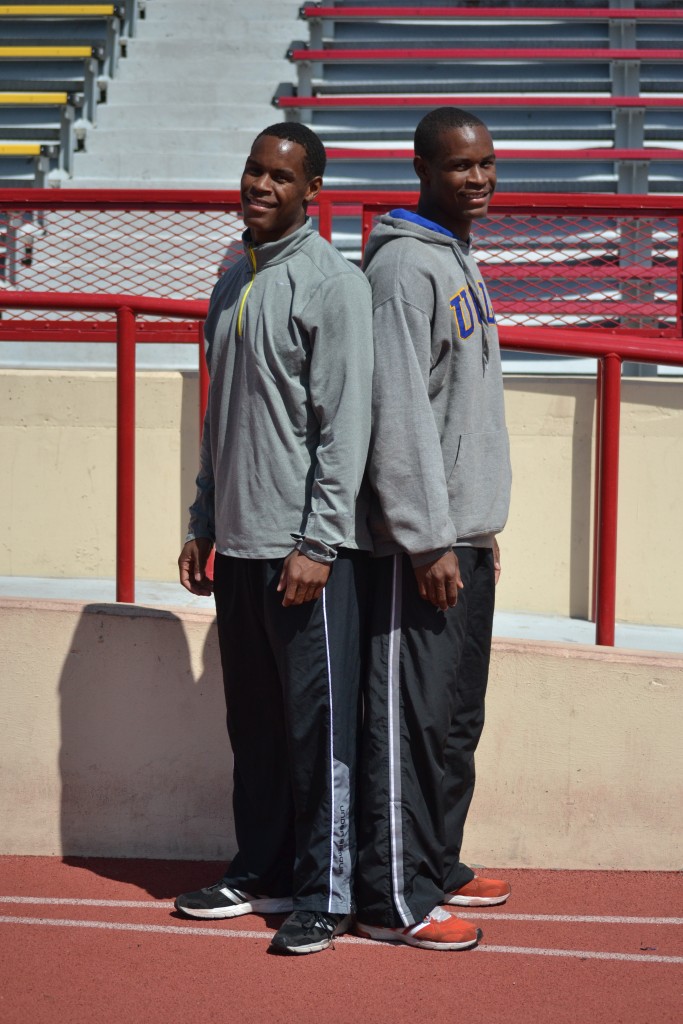 City College football and track and field athletes Daniel and David Mewborn.