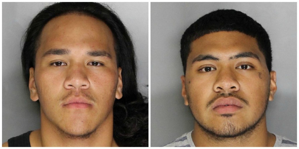 Charlie Hola, left, and Tevita Kaihea, right, arrested as suspects in Sept. 3 shooting. (Photo Courtesy: Sacramento Police Department)