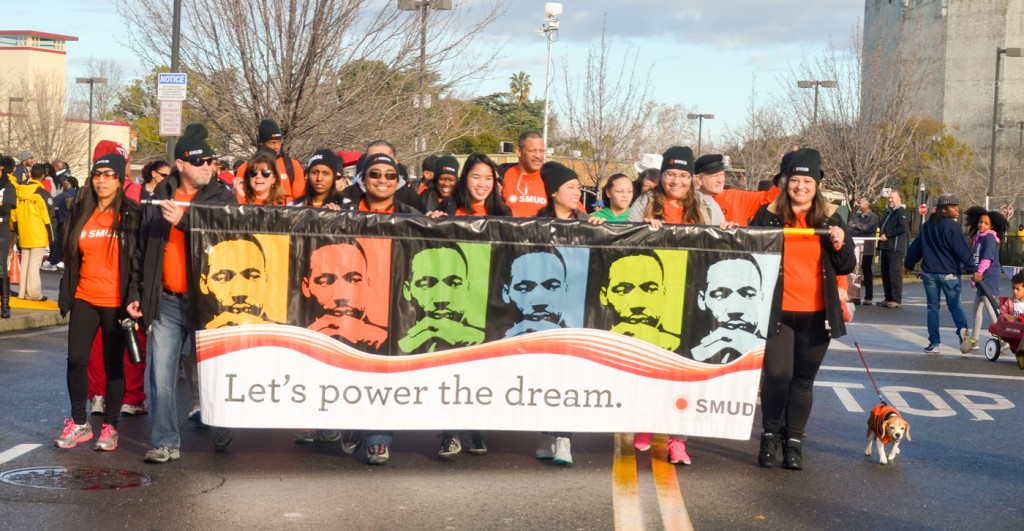 SMUD employees at the MLK March at City College. Barbara J. Williams, Staff Photographer. BarbarajExpress@gmail.com