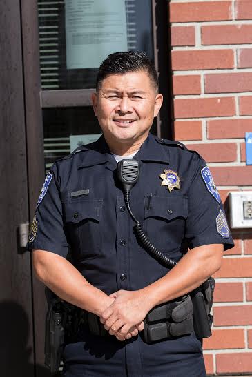 City College Campus Police Sergeant Jinky-Jay Lampano standing outside of his office, the City College Police Department, on Sept. 22, 2015. Lampano says to City College students who see a gun on campus, "If you see something, say something." Emily Peterson, Staff Photographer. | emilypetersonexpress@gmail.com 
