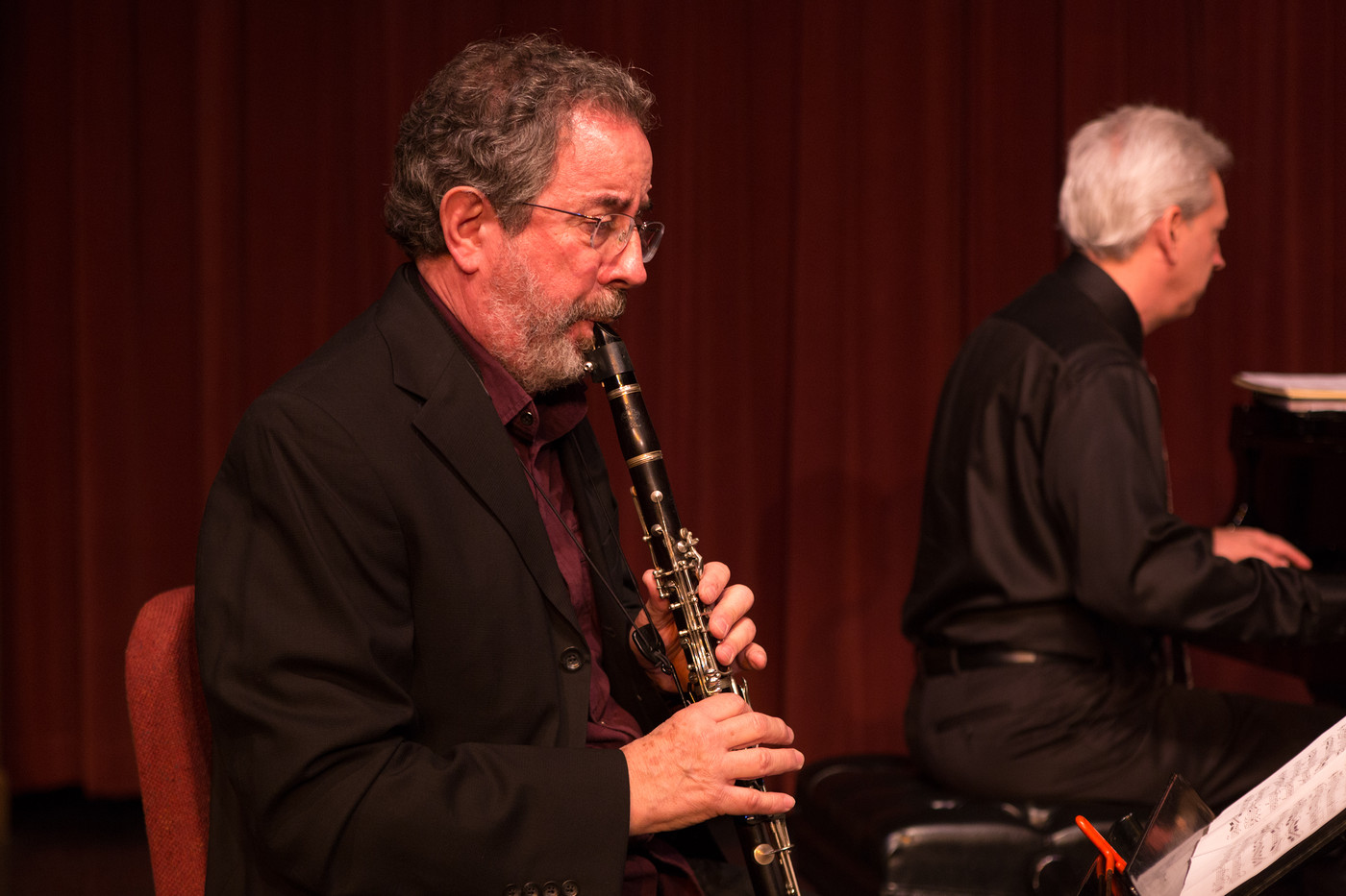 City College Professor Robert Knable plays the clarinet at a recital in the Performing Arts Center March 31, 2016. Hector Flores, Staff Photographer. | hectorfloresexpress@gmail.com