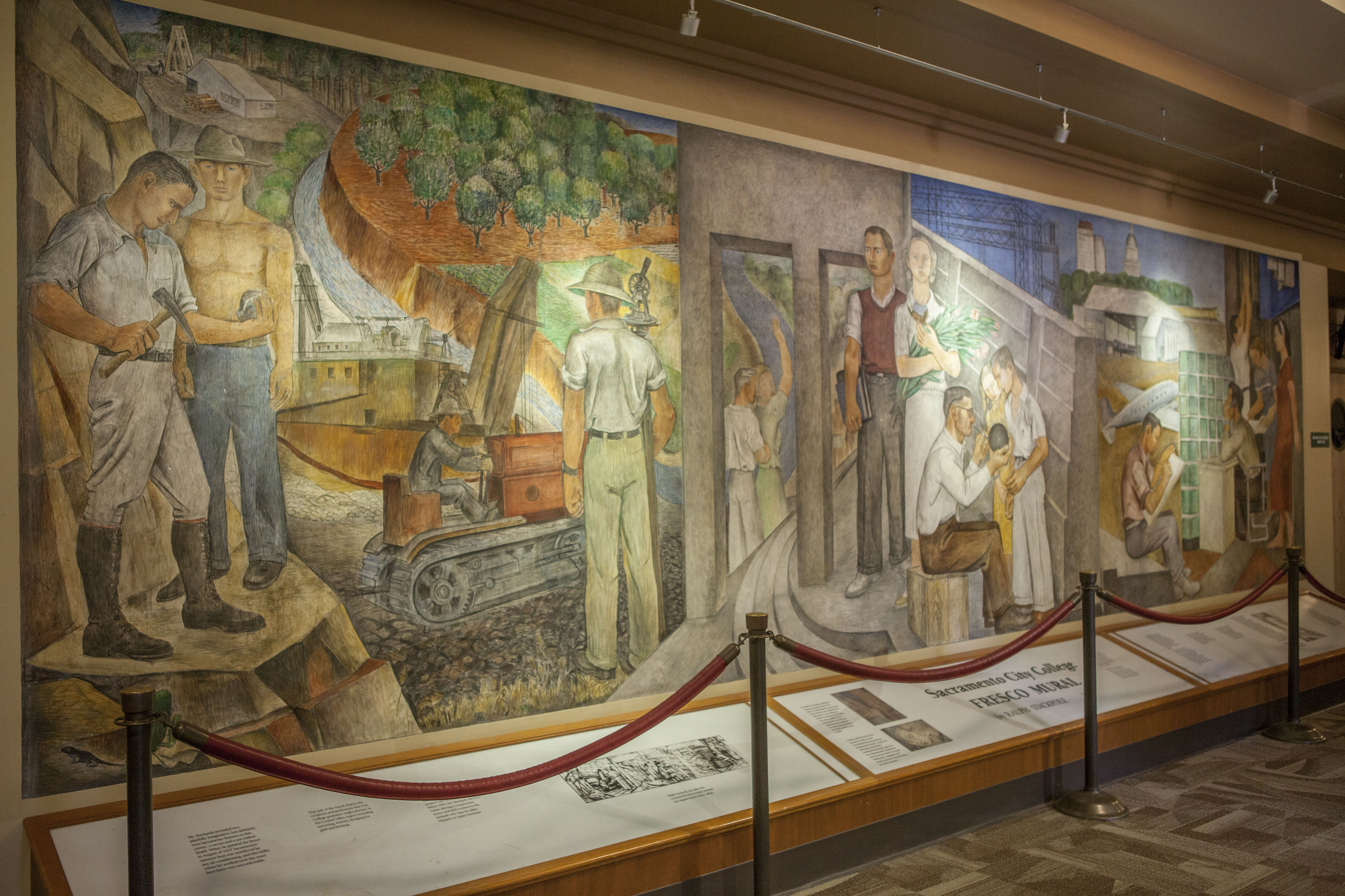 "The Importance of Education in Sacramento," located in the Performing Arts Center, was painted by Ralph Stackpole in 1937. Photo by Vanessa S. Nelson. | vanessanelsonexpress@gmail.com