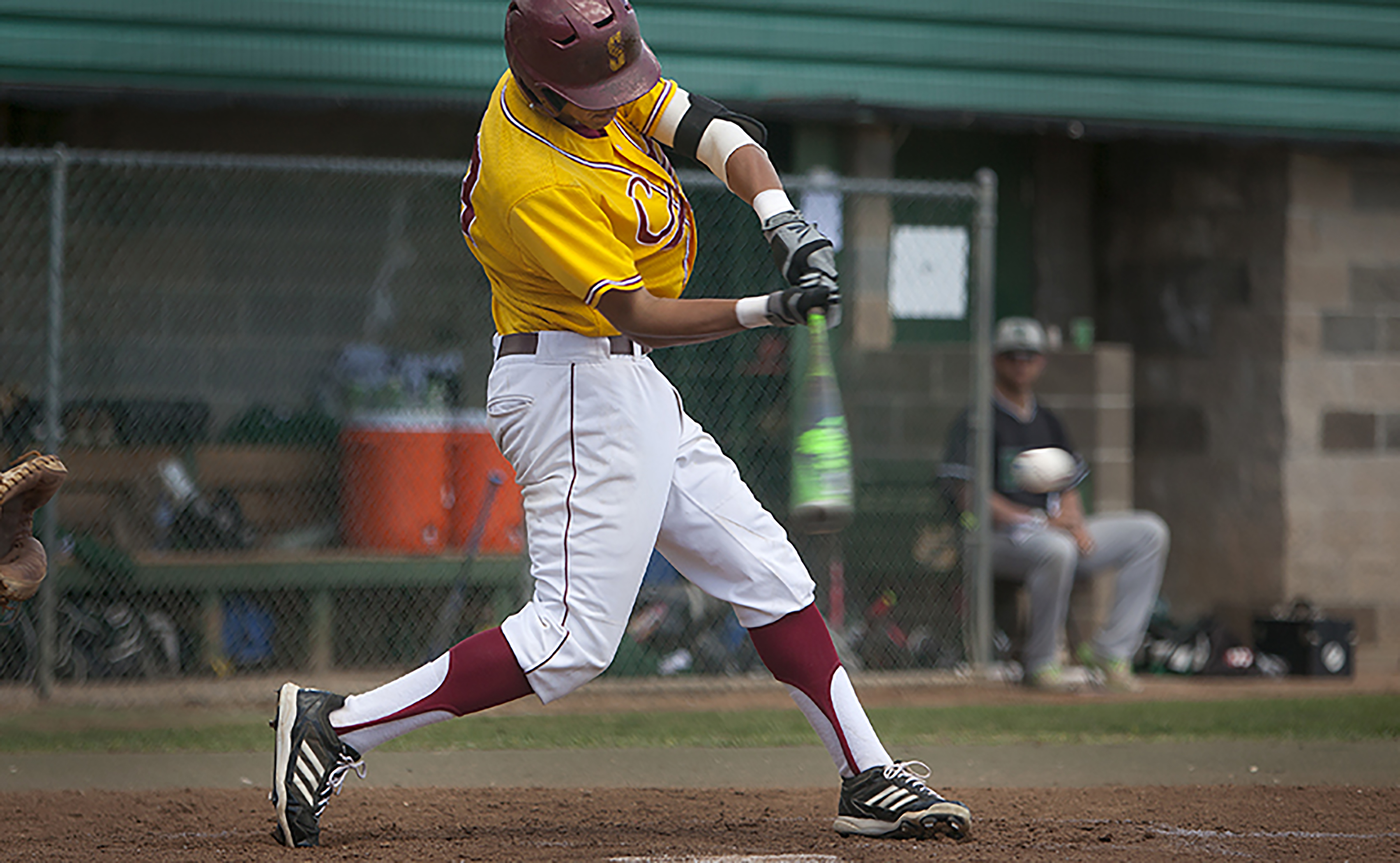 City College freshman Shaq Robinson, infielder, hits a double April 23 in the game against Diablo Valley College at Union Stadium. Photos by Dianne Rose. | dianne.rose.express@gmail.com
