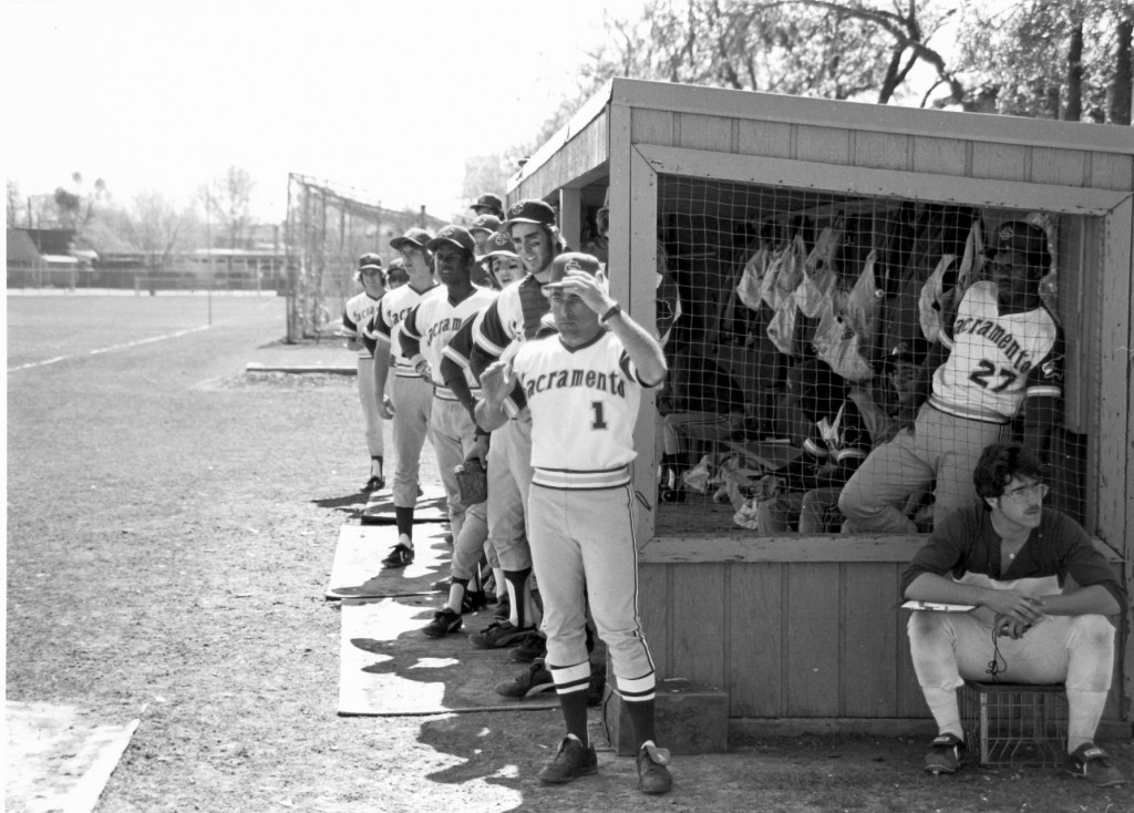 Jerry Weinstein standing outside the dugout in the 1980s, before Union Stadium was built. Weinstein was inducted Oct 14. into the LaSalle Clubs Sacramento Baseball Hall of Fame. Photo Courtesy of SCC Special Collections.
