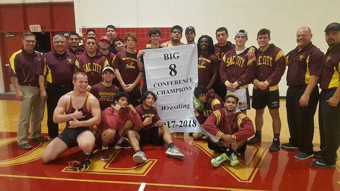 The+Panther+wrestling+team+traveled+to+Sierra+College+Wednesday+night+with+the+BIG+8+Conference+title+on+the+line+and+City+was+up+for+the+challenge+as+they+won+9+of+10+matches+to+win+%28by+a+score+of+45-6%29+their+7th+straight+BIG+8+Conference+Championship.+Photo+%C2%A9+2017+Dianne+Rose