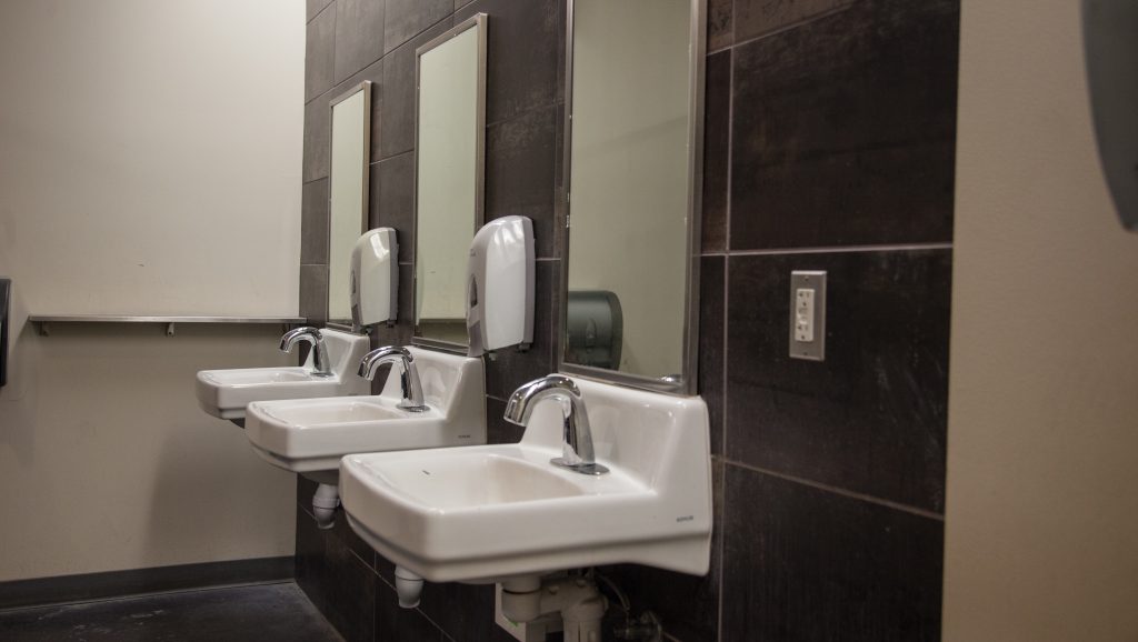 The Fischbacher Fine Arts building bathroom beat out other contenders to earn its spot as the Express favorite bathroom at City College. | Photos by Bobby Castagna