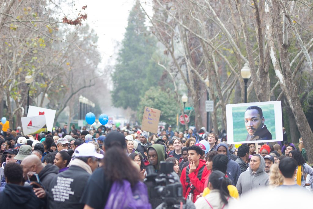 Thousands march on the Capitol in the 37th annual March for the Dream, celebrating MLK day on Jan. 15, 2018. | Photo by Bobby Castagna