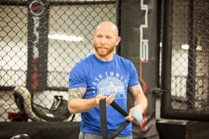 Former City College student and U.F.C. featherweight Josh Emmett, prepares for his fight Feb. 14 at Urijah Faber’s Ultimate Fitness in Sacramento. Emmett will fight Jeremy Stephens Feb 24. | Photo by Vanessa S. Nelson | vanessanelsonexpress@gmail.com