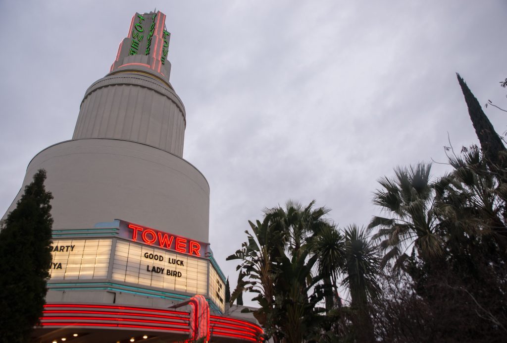 Tower Theatre in Sacramento displays the film theyre rooting for at the Oscars this Sunday. Directed by Sacramento native Greta Gerwig, Lady Bird is up for several Oscar nominations including best film, best director and best original screenplay. | Photo by Bobby Castagna | Photo Editor | robert.castagna@gmail.com
