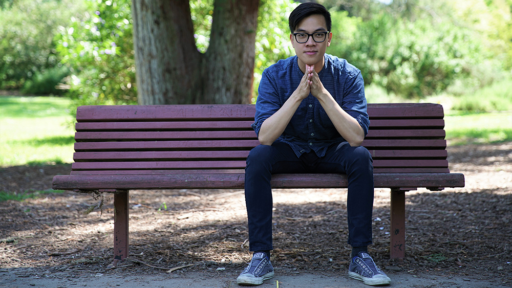City College student Nathan Dang sits in William Land Park on a sunny April afternoon after class. Anastasia Jones | Staff Photographer | anajones.express@gmail.com
