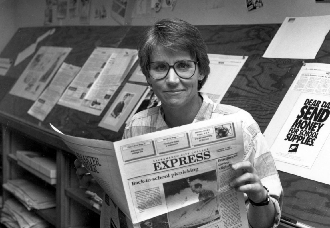 Ginny McReynolds began advising the Express in 1986 after longtime journalism instructor/adviser Jean (Doc) Stephens retired.  