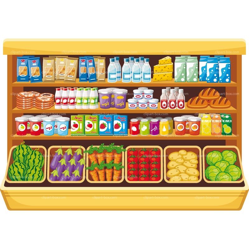 grocery store aisle clipart