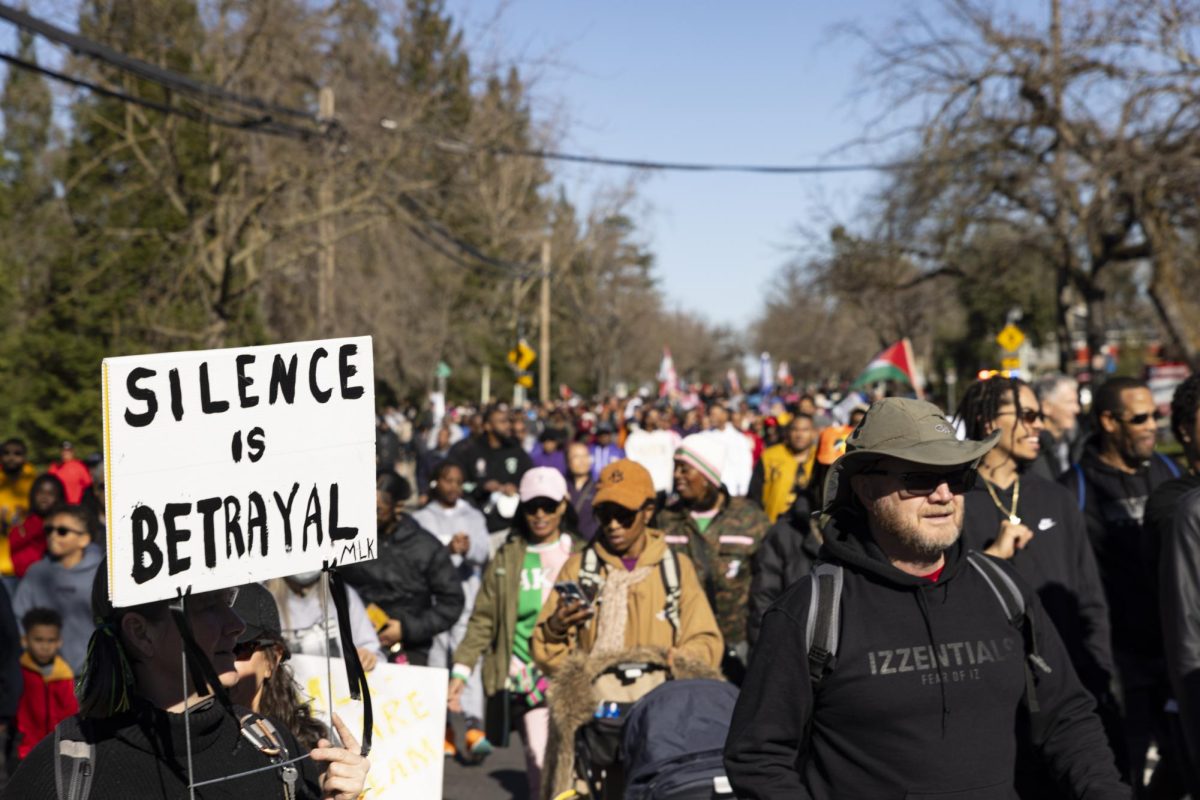 Participants of the March for the Dream make a 4.3-mile loop that begins and ends at Sacramento City College on Monday, Jan. 20, 2024, in Sacramento, Calif.