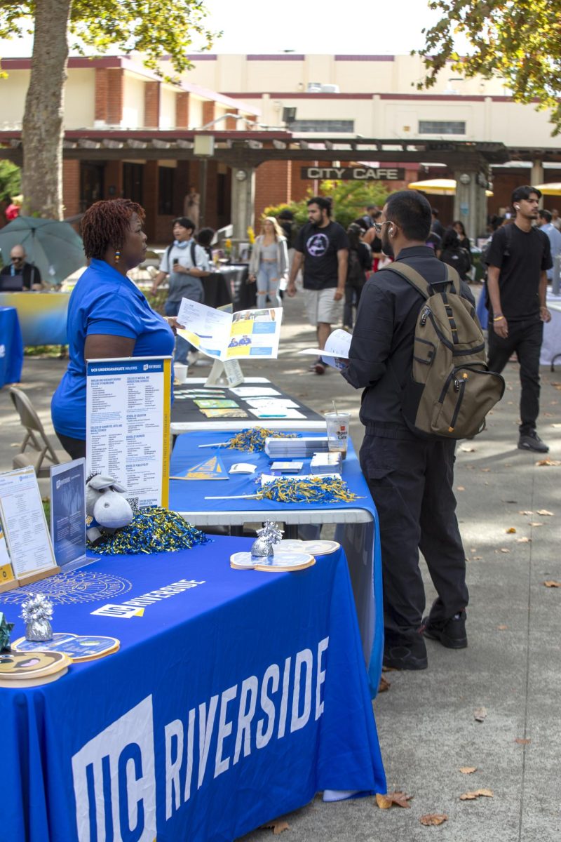 Undergraduate admissions advisers from UC Riverside meet with City College students on Sept. 25, 2025 for Transfer Day Event.