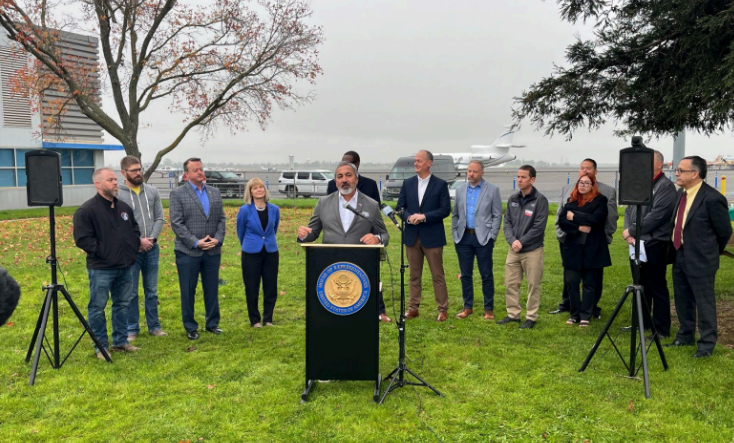 Image courtesy of press release from Rep. Ami Bera at Mather Field Airport in Rancho Cordova, CA