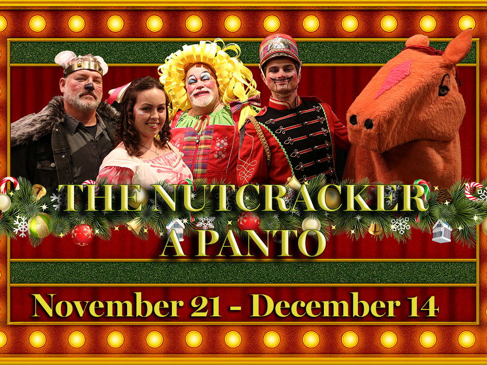 Cast members from The Nutcracker Panto at City Theatre. The play ran from Nov. 22- Dec. 10, 2025. Image courtesy of citytheatre.org