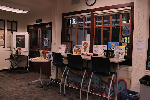 Area for students to study at the ASHÉ center on Monday, April 6, 2026. The ASHÉ center, named after the Yoruba word meaning power and standing for African American Student Healing and Empowerment, provides support to City College students of African descent.