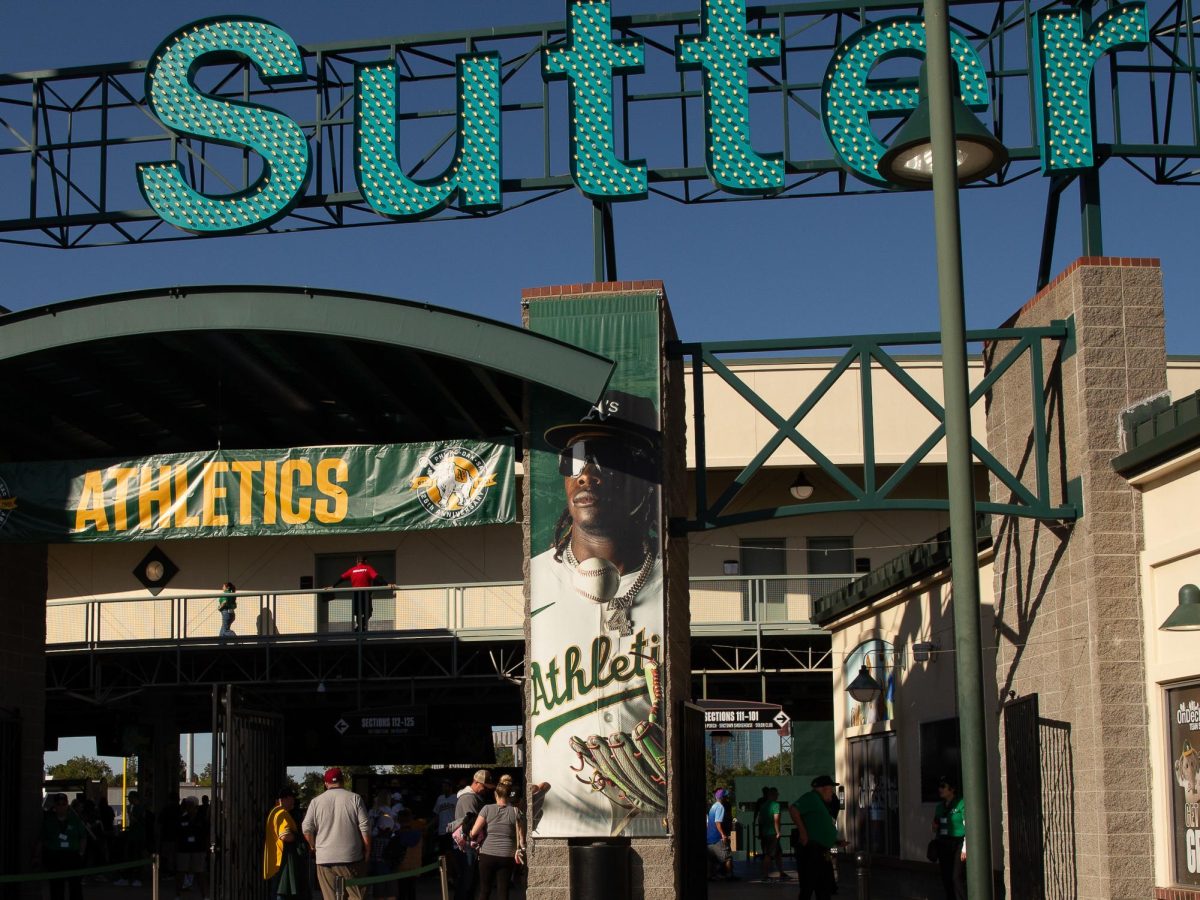 Baseball fans make their way into Sutter Health Park to see the Athletics play the Kansas City Royals on Wednesday, April 29, 2026, in West Sacramento, Calif.