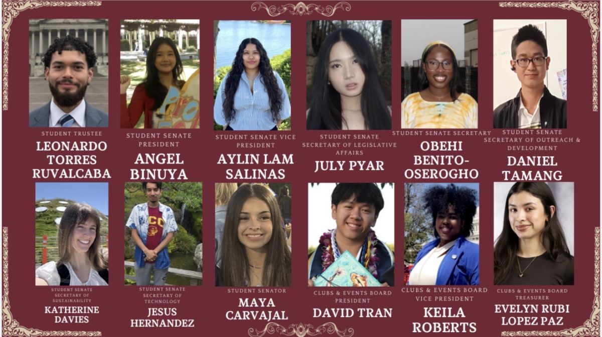 Newly elected student council members at Sacramento City College for the new 2026-27 school year, are shown in this graphic.